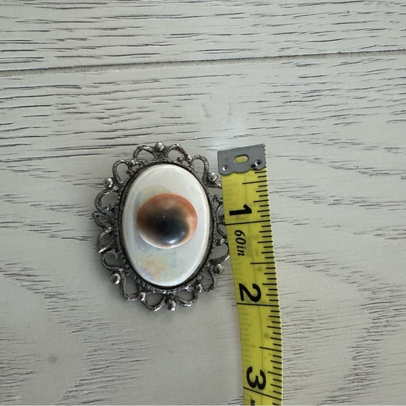 ANTIQUE 
SHELL PIN BROOCH HANDMADE.. - Picture 7 of 7